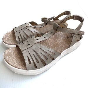 JBU Tan Sandals for Women shimmer
